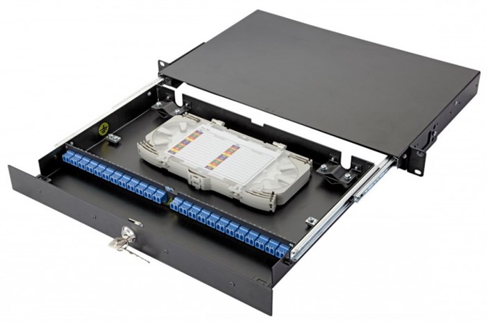 Кросс оптический стоечный 19" выдвижной 1U Eurolan 47D-24-S2-2L-04-11BL 140515