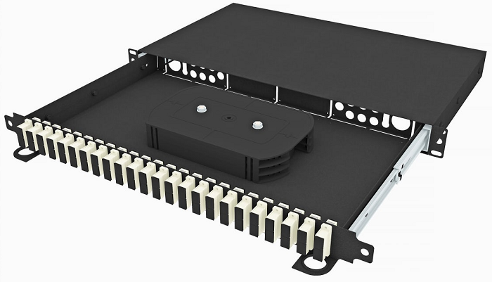 Кросс оптический стоечный  TopLAN КРСв-Top-1U-48SC/U-OM2-BK 140516