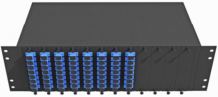 Кросс оптический стоечный  TopLAN КРС-Top-3U-64SC/U-OS2-BK 140535