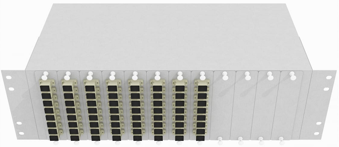 Кросс оптический стоечный  TopLAN КРС-Top-3U-64SC/U-OM2-GY 140542