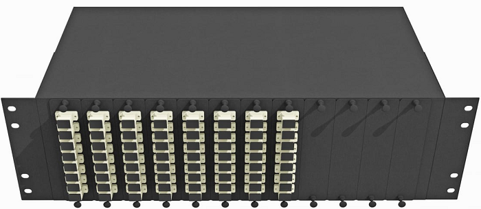 Кросс оптический стоечный  TopLAN КРС-Top-3U-64SC/U-OM2-BK 140543