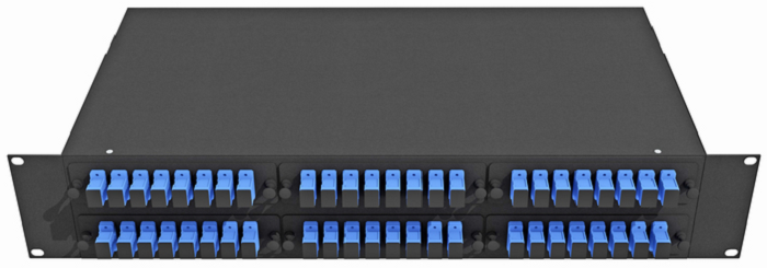 Кросс оптический стоечный  TopLAN КРСв-Top-2U-48DSC/U-OS2-BK 140546