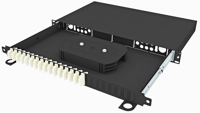 Кросс оптический стоечный  TopLAN КРСв-Top-1U-64LC/U-OM2-BK 140547