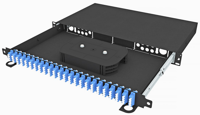 Кросс оптический стоечный  TopLAN КРСв-Top-1U-96LC/U-OS2-BK 140556