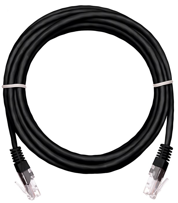Кабель патч-корд U/UTP 5e кат. 10м Netlan EC-PC4UD55B-BC-PVC-100-BK-5 140600