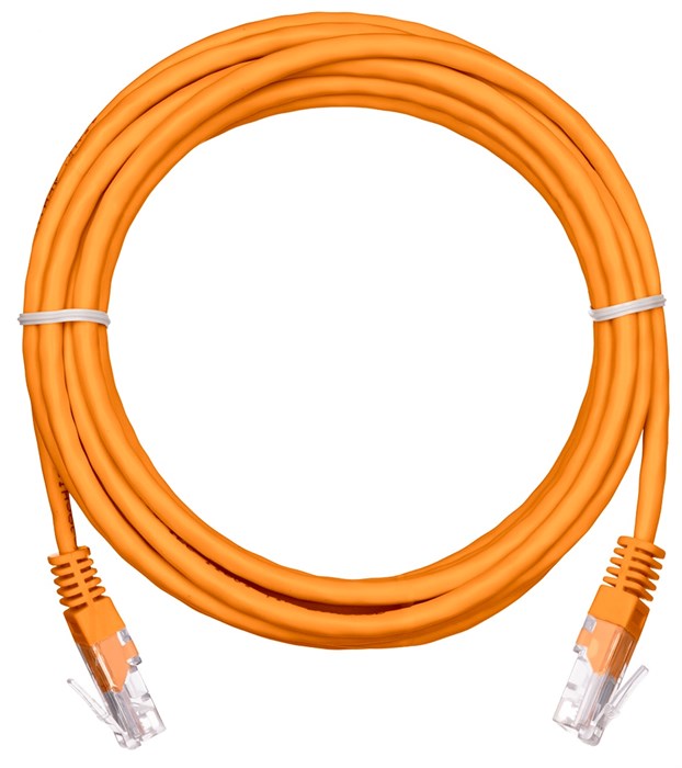 Кабель патч-корд U/UTP 5e кат. 10м Netlan EC-PC4UD55B-BC-PVC-100-OR-5 140602