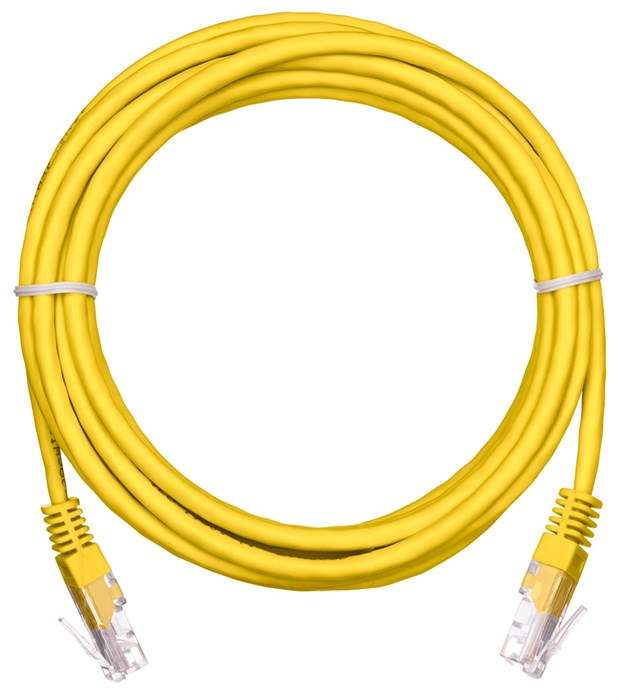 Кабель патч-корд U/UTP 5e кат. 10м Netlan EC-PC4UD55B-BC-PVC-100-YL-5 140603