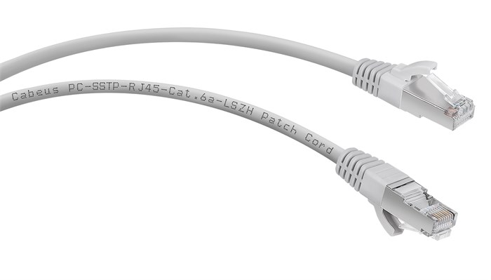 Кабель патч-корд SSTP 6a кат. 10м Cabeus PC-SSTP-RJ45-Cat.6a-10m-LSZH 140612