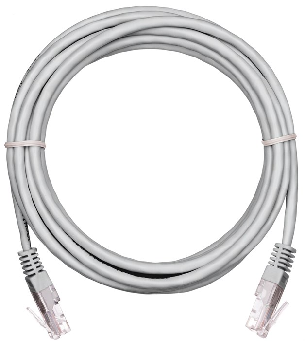 Кабель патч-корд U/UTP 5e кат. 10м Netlan EC-PC4UD55B-BC-LSZH-100-GY-5 140615