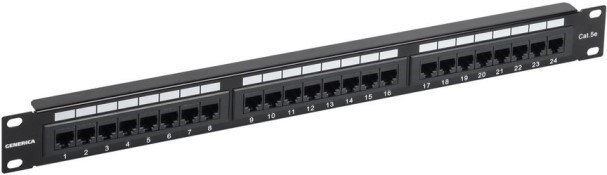 Патч-панель 19", 24xRJ45, UTP, Кат. 5е ITK PP24-1UC5EU-K05-G 140694