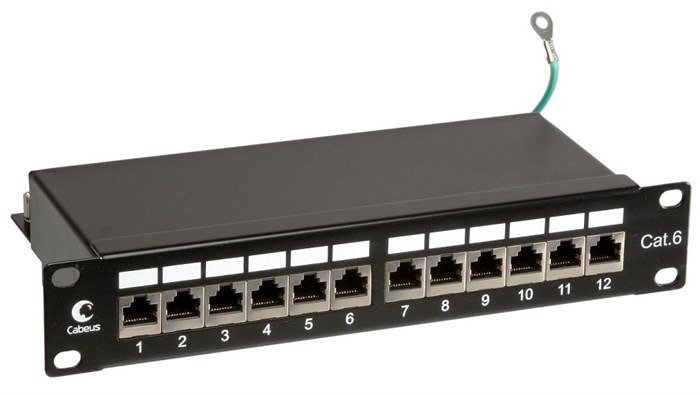 Патч-панель  Cabeus PL-12-Cat.6 10"-SH-Krone 140729