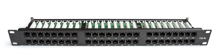 Патч-панель 19, 48xRJ45, UTP, Кат. 5е TWT TWT-PP48/1U-U5E 140739