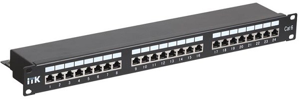 Патч-панель 19" 24xRJ45, FTP, Кат. 6 ITK PP24-1UC6S-D05 140784