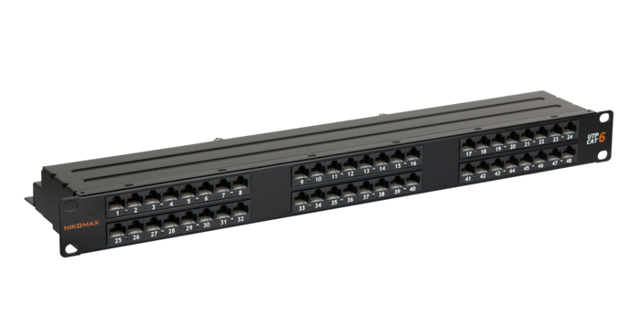 Патч-панель  NikoMax NMC-RP48UE2-1U-BK 140841
