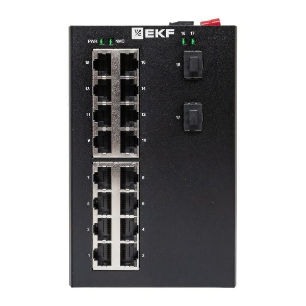 Коммутатор промышленный  EKF TSX-U-2GX/SFP-16GT 140888