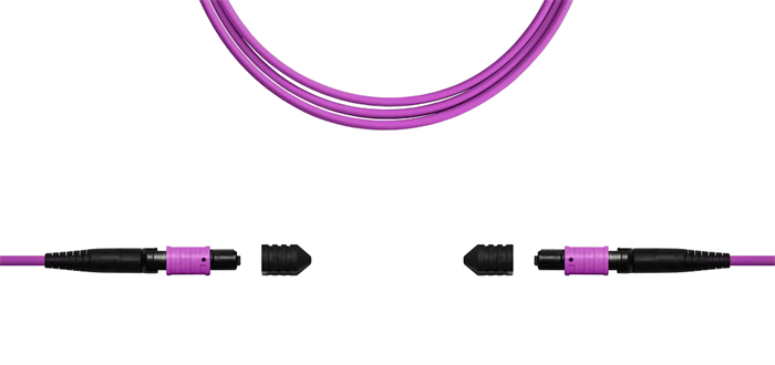 Волоконно-оптическая сборка 50/125, 12 волокон TELCORD ШОС-3.0-12-MPO/U(f)-MPO/U(f)-B-MM504-5м-LSZH-MG 140940
