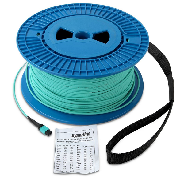 Кабель волоконно-оптический 50/125, 12 волокон Hyperline TC-MC3-504-1xMPOF12/PX-1xMPOF12/PY-A-IN-10M-LSZH-MG 140948