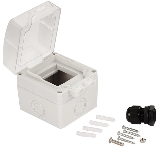 Бокс настенный  Lanmaster LAN-MB-F45/1-WP 141060