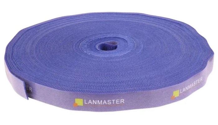 Рулон липучки  Lanmaster LAN-VCM30M-BL 141444