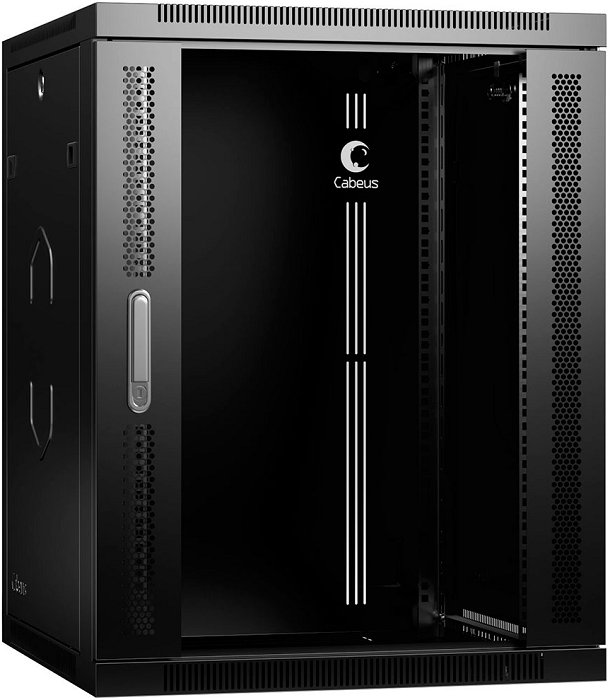 Шкаф настенный 19", 15U Cabeus SH-05F-15U60/35-R-BK 141780