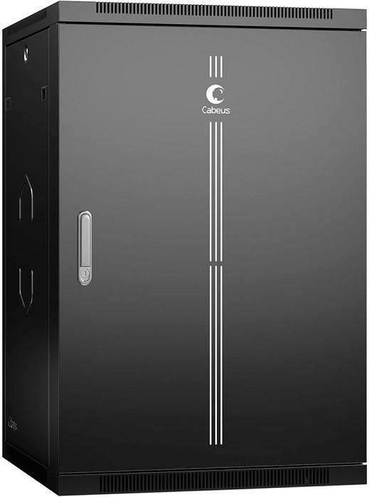 Шкаф настенный 19", 18U Cabeus SH-05F-18U60/35m-R-BK 141789