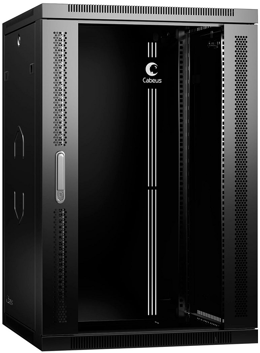 Шкаф настенный 19", 18U Cabeus SH-05F-18U60/60-R-BK 141815