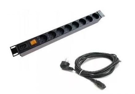 Блок розеток  QTECH QS-PDU-1U-32А-8С19-2MN 143378
