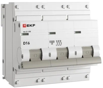 Автоматический выключатель  EKF mcb47100-3-16D-pro 149147