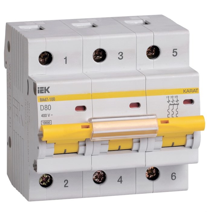 Автоматический выключатель  IEK MVA40-3-080-D 149219