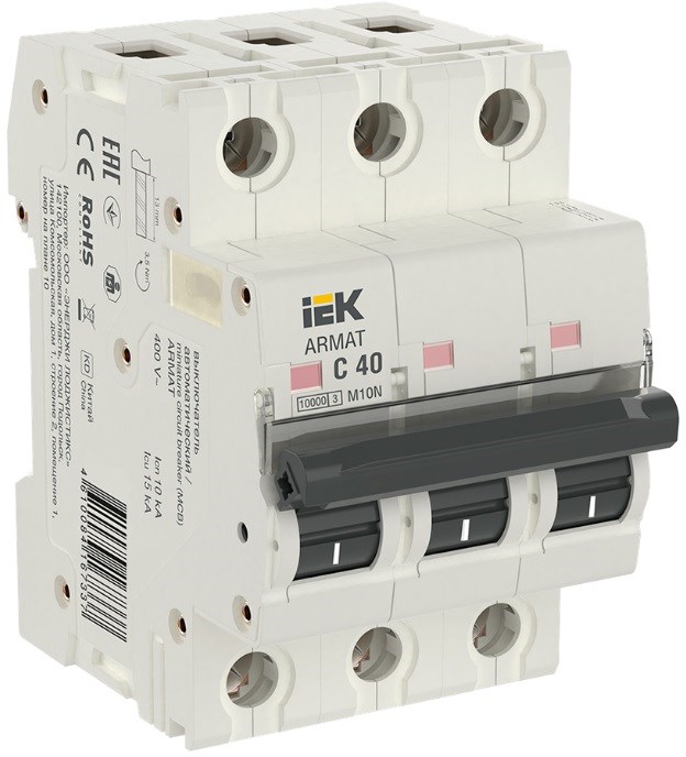 Автоматический выключатель  IEK AR-M10N-3-C040 149256