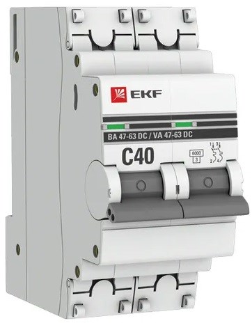 Автоматический выключатель  EKF mcb4763-DC-2-40C-pro 149266