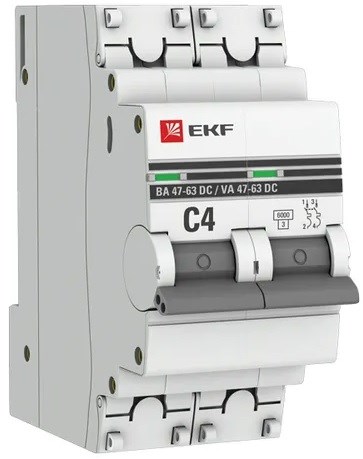 Автоматический выключатель  EKF mcb4763-DC-2-04C-pro 149283