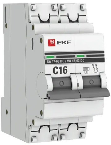 Автоматический выключатель  EKF mcb4763-DC-2-16C-pro 149293