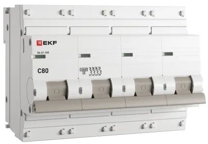 Автоматический выключатель  EKF mcb47100-4-80C-pro 149304