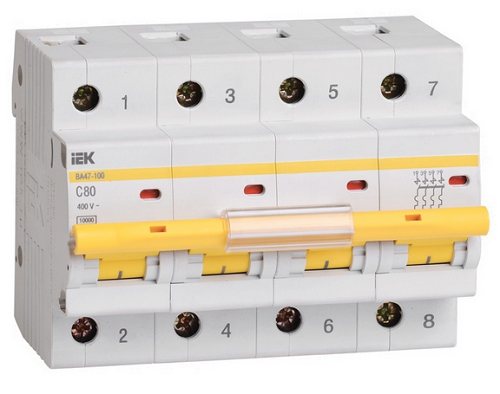 Автоматический выключатель  IEK MVA40-4-100-C 149335