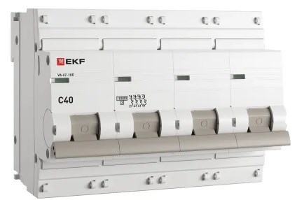 Автоматический выключатель  EKF mcb47100-4-40C-pro 149356