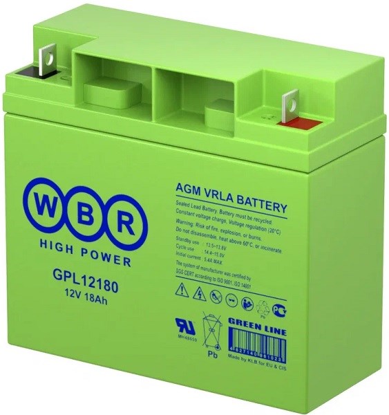 Аккумулятор;;WBR;GPL12180;WBR 100624