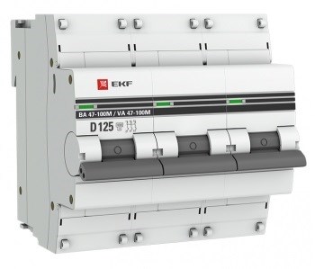 Автоматический выключатель  EKF mcb47100m-3-125D-pro 149419