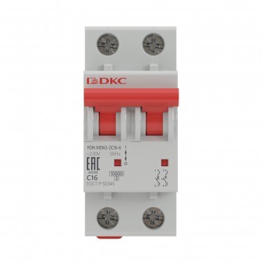 Автоматический выключатель модульный DKC MD63-2B63-10 149467