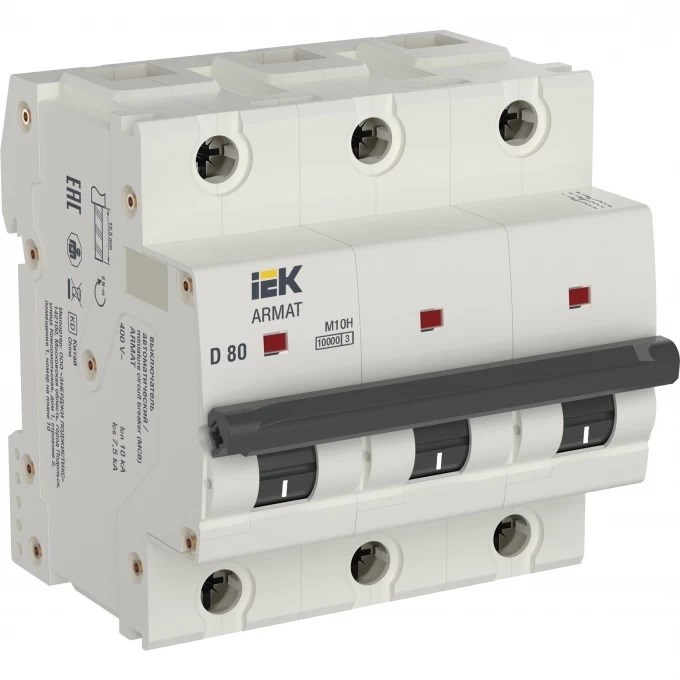 Автоматический выключатель  IEK AR-M10H-3-D080 149518