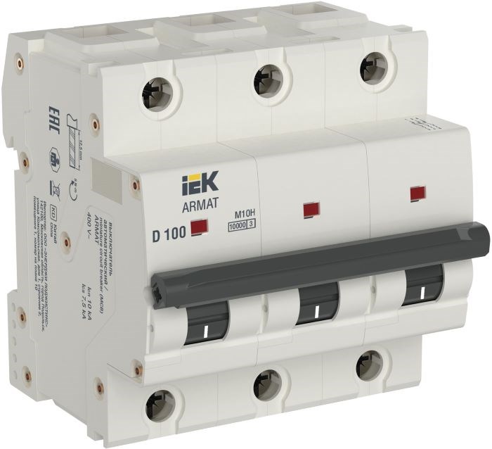 Автоматический выключатель  IEK AR-M10H-3-D100 149528