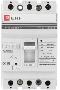 Автоматический выключатель  EKF mccb99-125-25 149649