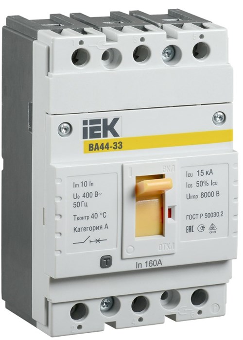 Автоматический выключатель в литом корпусе IEK SVA4410-3-0160 149812
