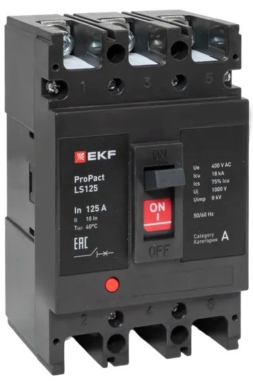 Автоматический выключатель в литом корпусе  EKF mccb-125-18-3-160-ls 149817