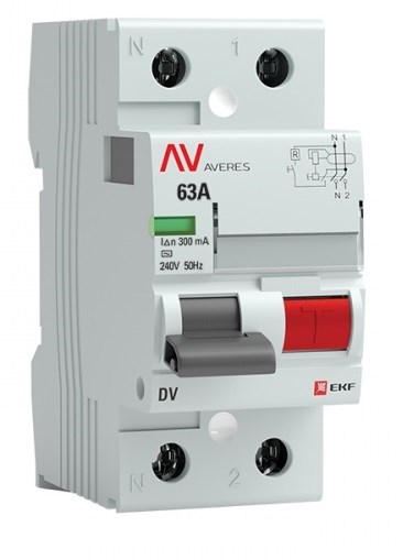 УЗО  EKF rccb-2-63-300-ac-av 150007