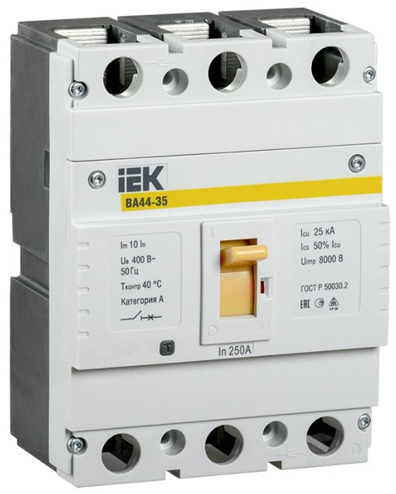 Автоматический выключатель в литом корпусе IEK SVA4410-3-0250 150017