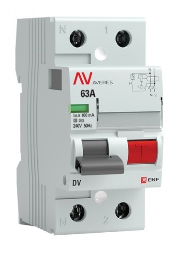 УЗО  EKF rccb-2-63-100-s-av 150018