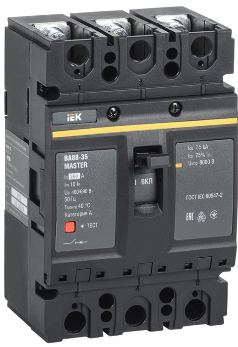 Автоматический выключатель в литом корпусе  IEK SVA30-3-0250-02 150066