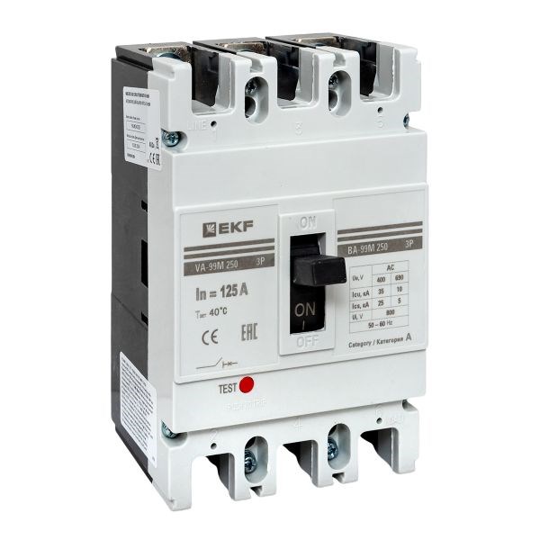 Автоматический выключатель в литом корпусе  EKF mccb99-250-125m 150074
