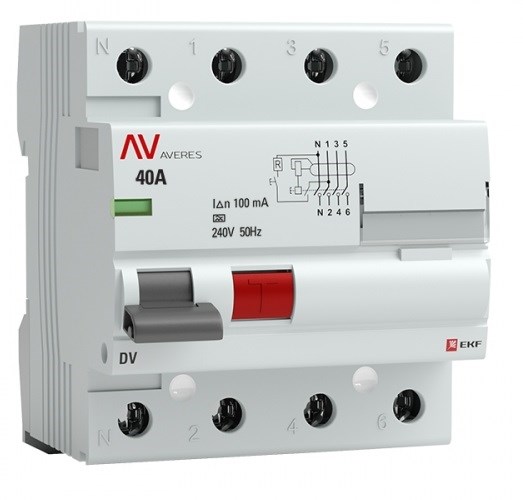 УЗО  EKF rccb-4-40-100-a-av 150116